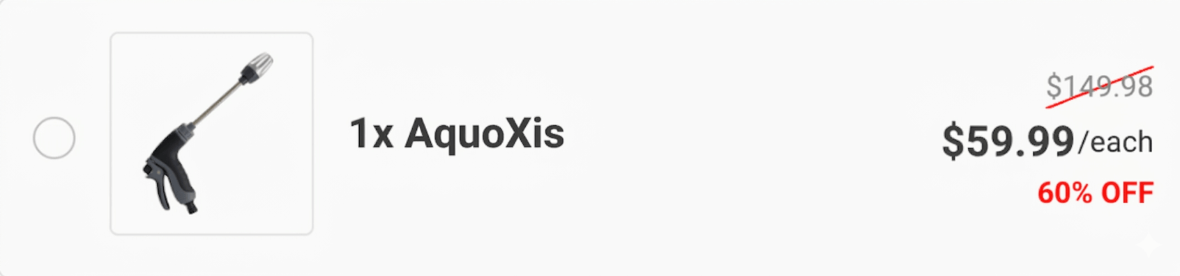 Aquoxis 60% Discount For Single Package